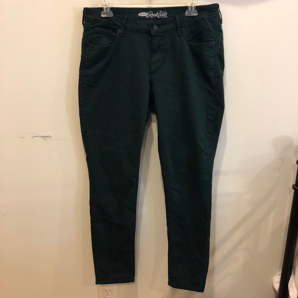 Old Navy Dark Green Rockstar Jeans